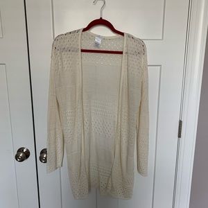 Time and Tru Open Weave Cardigan